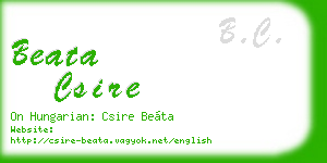 beata csire business card
